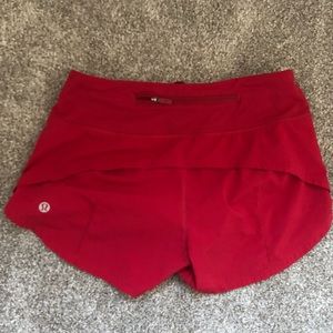 maroon lululemon shorts